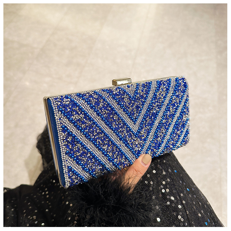 2025 Cross-border new dinner bag, European and American women's handbag, diamond-encrusted banquet clutch, evening dress bag, women's bag undefined