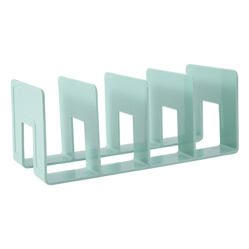 Morandia acrylic bookend desktop file storage rack multi-layer transparent bookend food-grade material 4-grid book back
