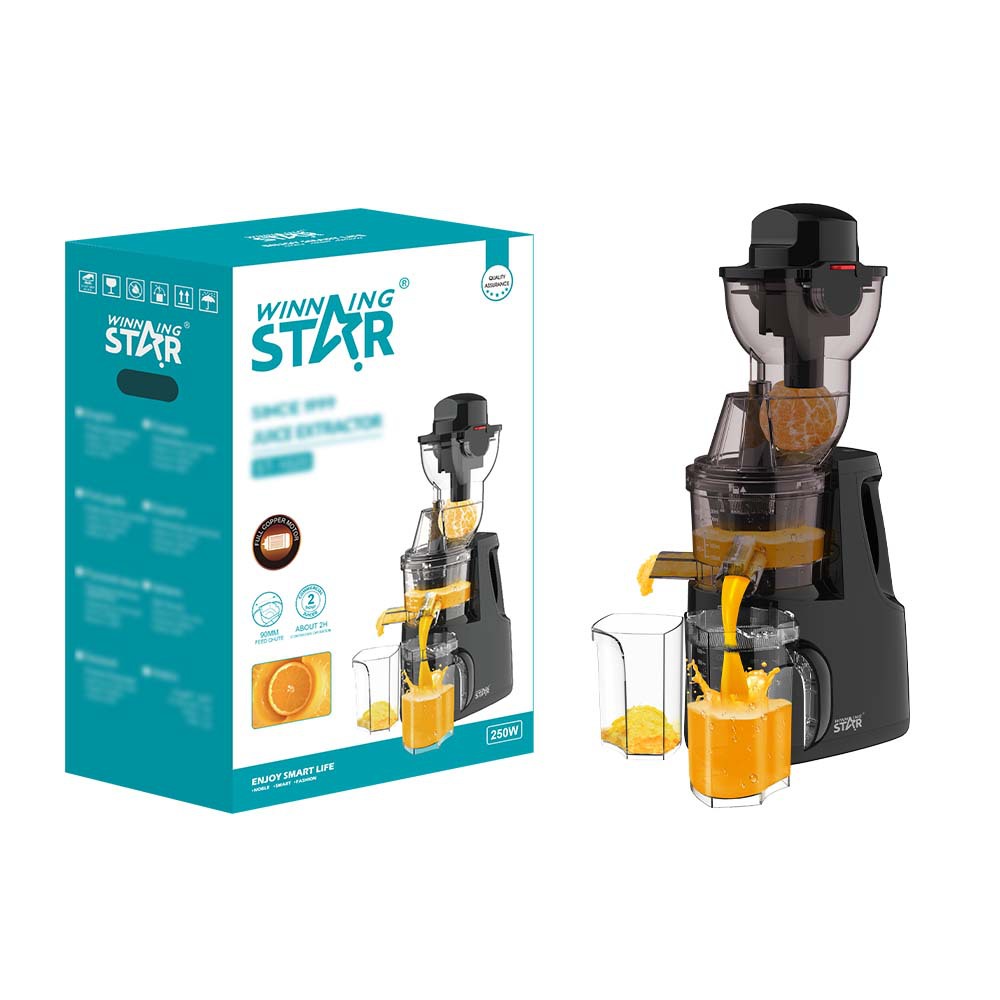 Winningstar hogar transfronterizo gran capacidad 250W separación de orujo máquina de jugo portátil de gran calibre