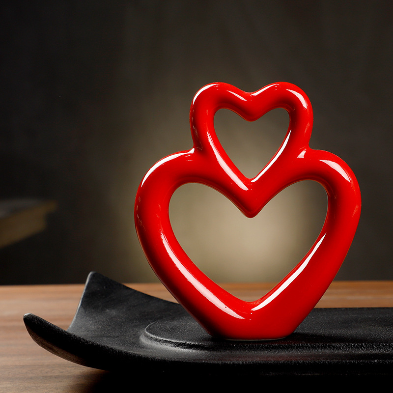 550g Weight Vase Home Textiles & Decor Type 1 Piece Quantity ceramics Material Simple Style Heart Shape Ceramics Vase