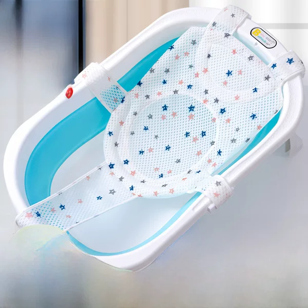 Newborn Baby Bathing Lying Bath Net Baby Bathtub Suspension Ridge Protection Bath Mat Net Bearer Bathtub Universal Bath Artifact