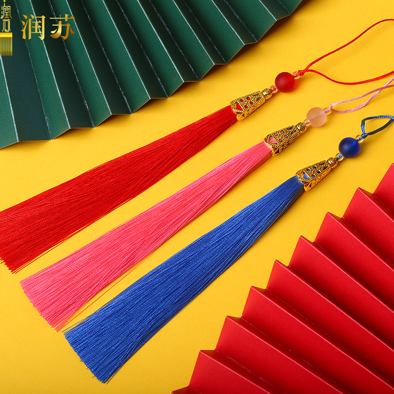 潤蘇流蘇磨砂珠四方帽流蘇穗子漢服服飾汽車香包掛件飾品DIY配件