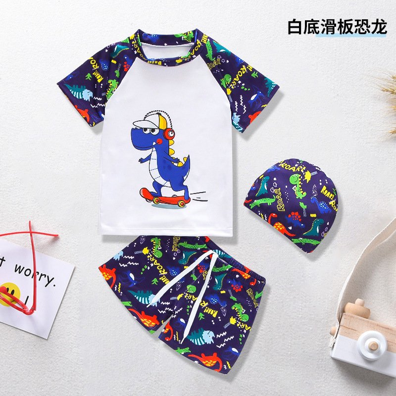 Traje de baño para niños traje de baño de dos piezas para niños verano nuevo 1-5 años traje de baño de primavera caliente de dibujos animados para niños ventas directas de fábrica