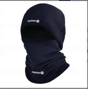Sports neck warmer set, travel velvet-lined polar fleece, windproof demi-season, neck protection