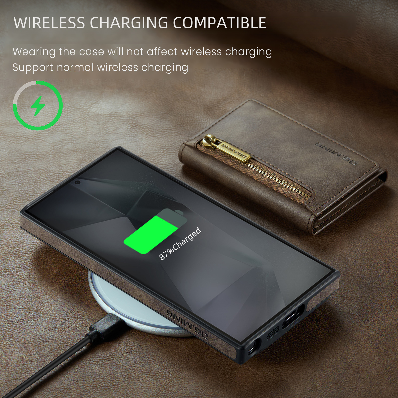 M5 für Samsung S24 Ultra magnetische geteilte Brieftasche Schutzhülle S24 Ultra Seitenaufkleber Telefonhülle Kartenhalter_voghion.com