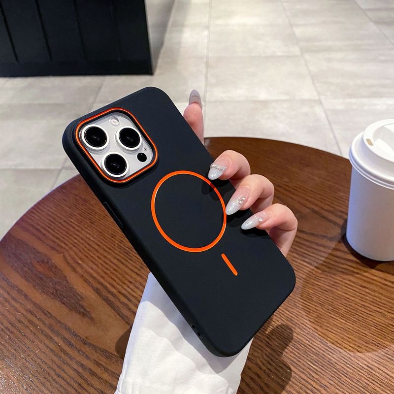 适用iPhone17promax纯色简约磁吸苹果手机壳磨砂小米15防摔保护套|undefined
