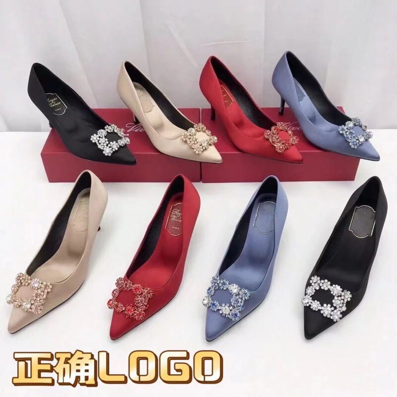 High-End Rv Diamond Buckle Wedding Shoes 2026 New Versatile Silk Square Buckle Pointed Toe High Heels Bridesmaid Satin Shoes High-End Rv Diamond Buckle Wedding Shoes 2026 New Versatile Silk Square Buckle Pointed Toe High Heels Bridesmaid Satin Shoes