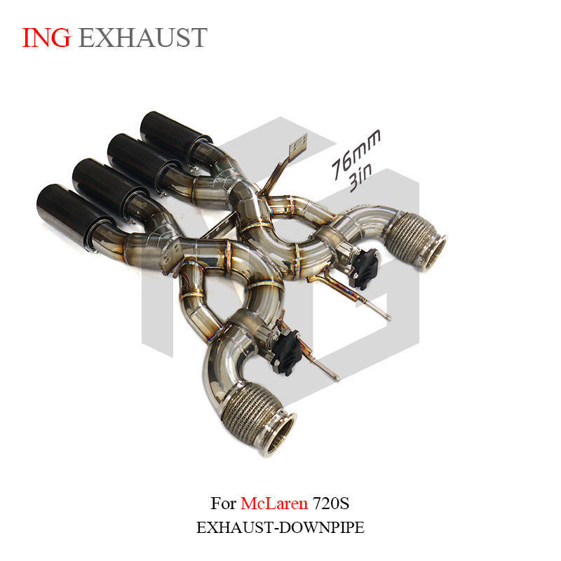 Suitable for McLaren 720S upgraded version 765LT 3.8T rear-mounted exhaust stainless steel pipe with valve