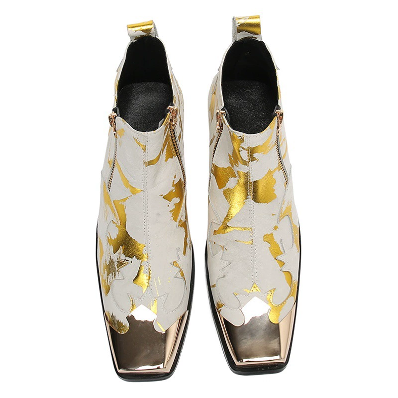 Осенне-зимняя мужская обувь, персонализированные высокие туфли, белые бортовые туфли, короткие ботинки для увеличения внутреннего роста, мужская повседневная обувь Ботинки Martin короткие кожаные ботинки