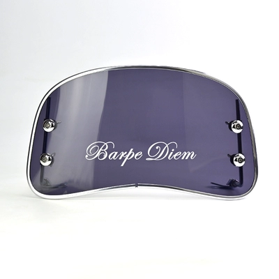 Retro Motorcycle Front – Motorcycle front windshield - brown-retro-windshield-comes-with-bracket-english-sticker