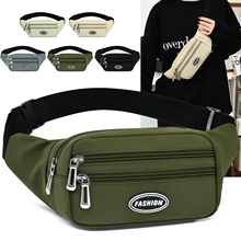 跨境手机腰包男士胸包日系简约轻便单肩小背包女休闲运动斜挎包男