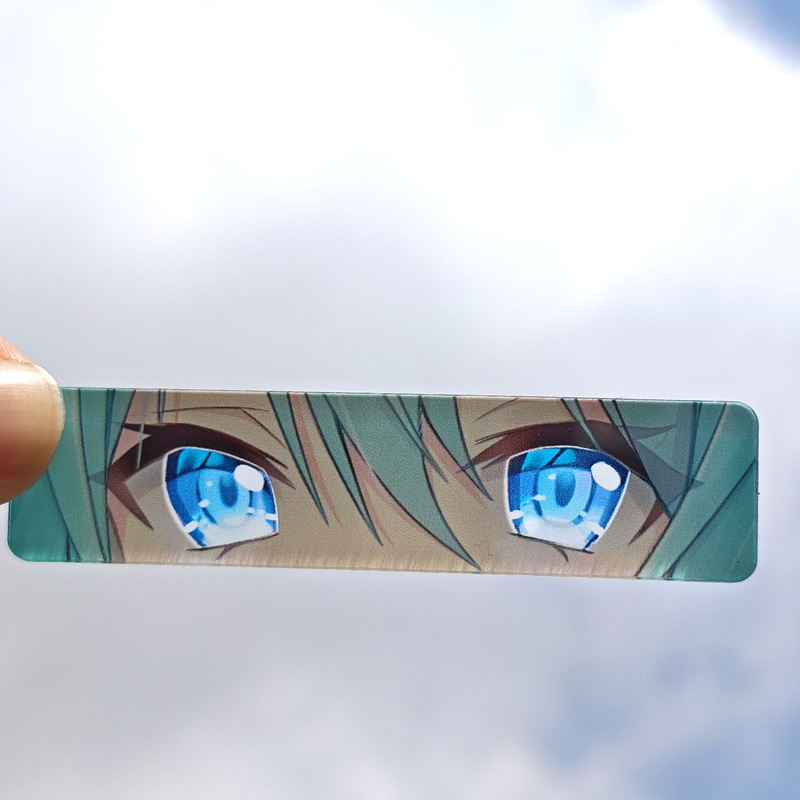 初音未来亚克力发光眼睛条钥匙扣 卡通动漫周边透卡定制礼品挂件|undefined