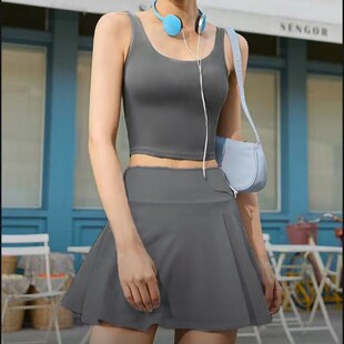 New Sun Protection Sports Badminton Tennis Skirt Breathable Quick-Drying High-Waist Slimming Outdoor Seamless Yoga Suit