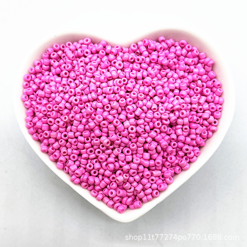 2/3/4mm color sólido vidrio pequeño arroz cuentas DIY hecho a mano collar pulsera joyería accesorios (15g un paquete)