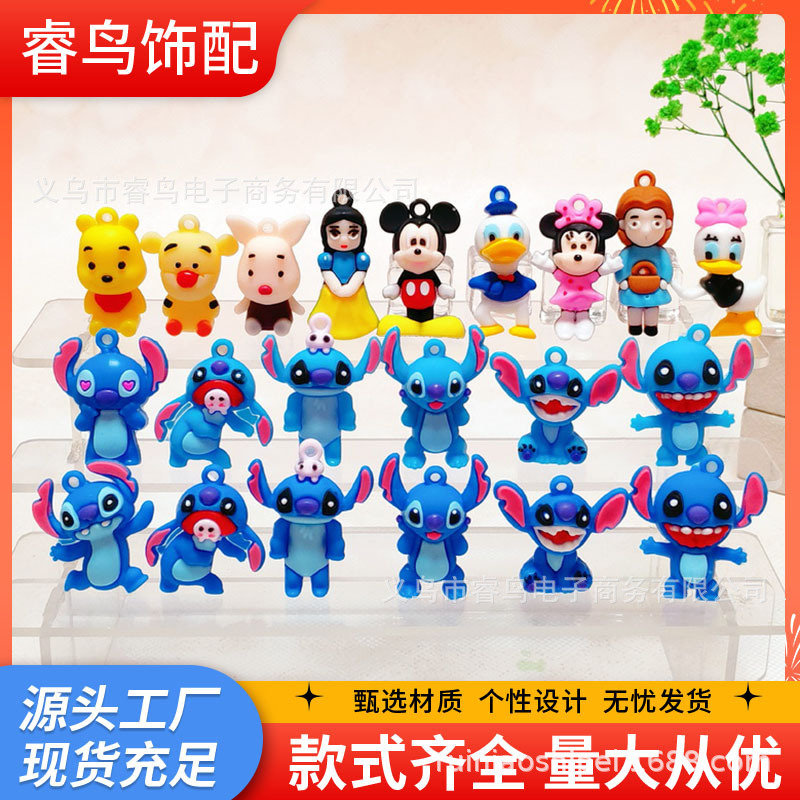 Rn082 Mini Stitch Minnie Mickey Princess Soft Plastic Doll Gashapon Toy DIY Croc Shoe Decoration Accessories Rn082 Mini Stitch Minnie Mickey Princess Soft Plastic Doll Gashapon Toy DIY Croc Shoe Decoration Accessories