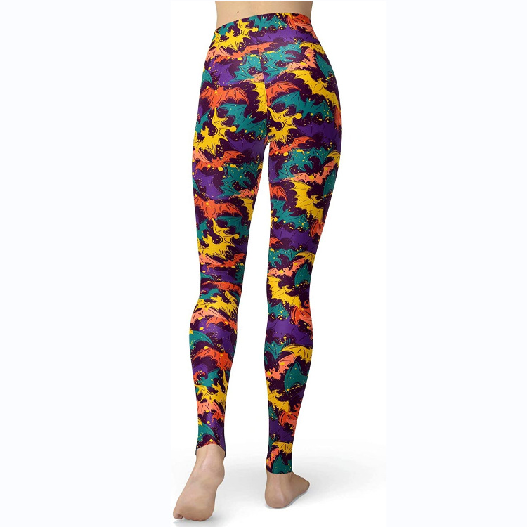 Abbigliamento da donna multicolore stampato slim fit fianchi sollevamento snellente grandi dimensioni corsa yoga fitness leggings_voghion.com