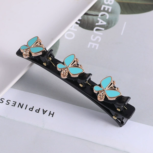 11# double layer braided 9cm diamond duckbill clip