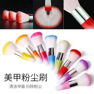 Nail salon dust removal cleaning brush big head soft hair nail brush makeup blush brush nail powder dust brush nail tools