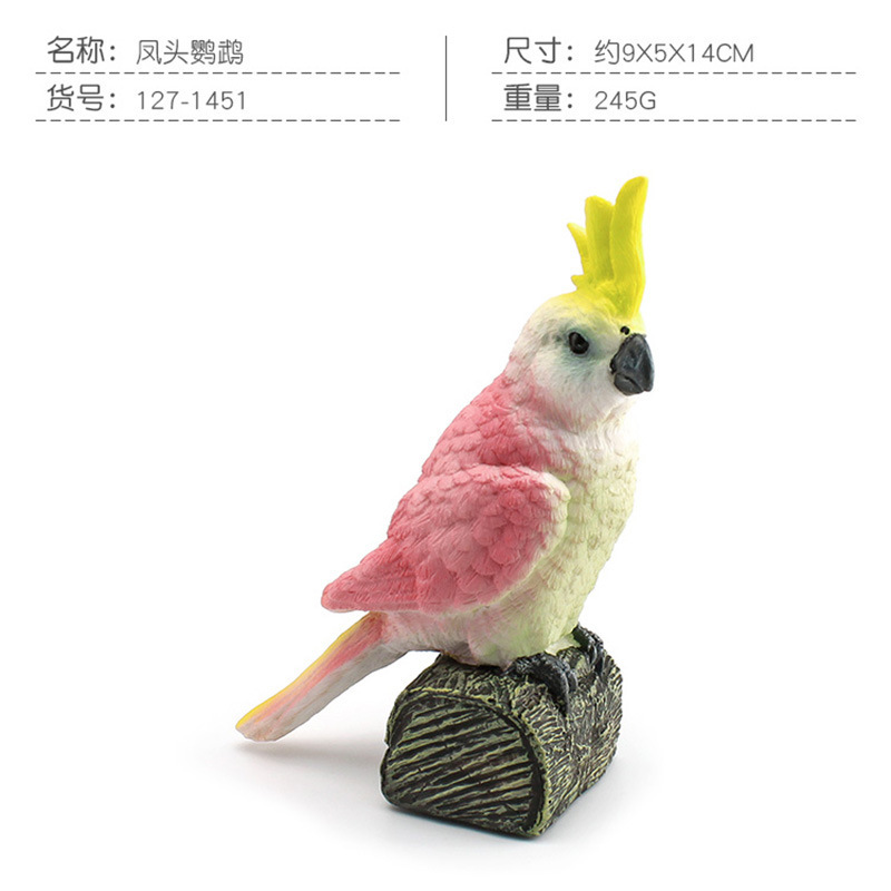 Exportación transfronteriza de simulación de pájaros modelo de papagaios peonía papaio de escritorio decoración estática juguetes