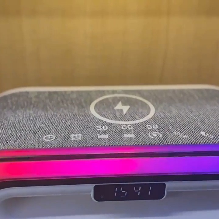 新しいS306プライベートモードLEDディスプレイ時計目覚まし時計タイマー無線充電ホワイトノイズデスクトップbluetoothスピーカー|undefined