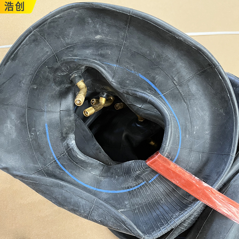 300-4丁基胶内胎45度弯嘴手推车电动车餐饮车平板工具车弯嘴设计