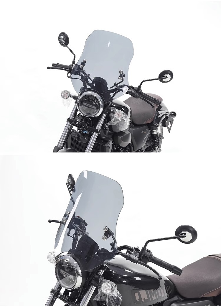 Muscle car Wolf suitable for Qianjiang flash 150 windshield windshield front windshield motorcycle modification adjustable