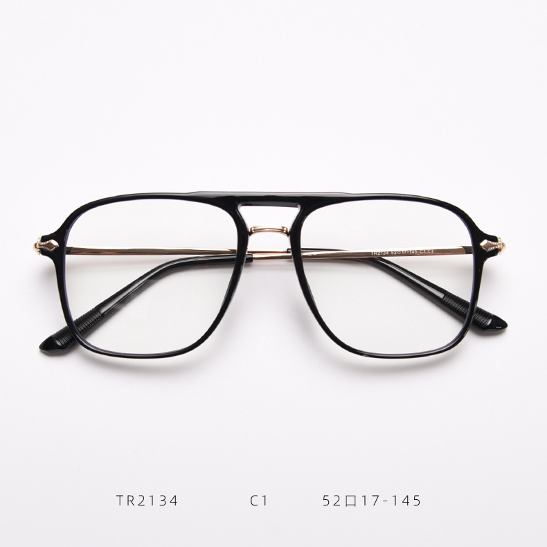 Aviator Glasses Frame Unisex Trendy Double Bridge Optical Frames_voghion.com