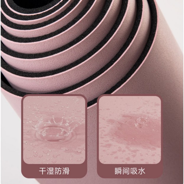 Estera de yoga de goma de seda de fibra de coco ensanchada de 80cm Estera de yoga antideslizante personalizada de goma natural PU de alta fijación