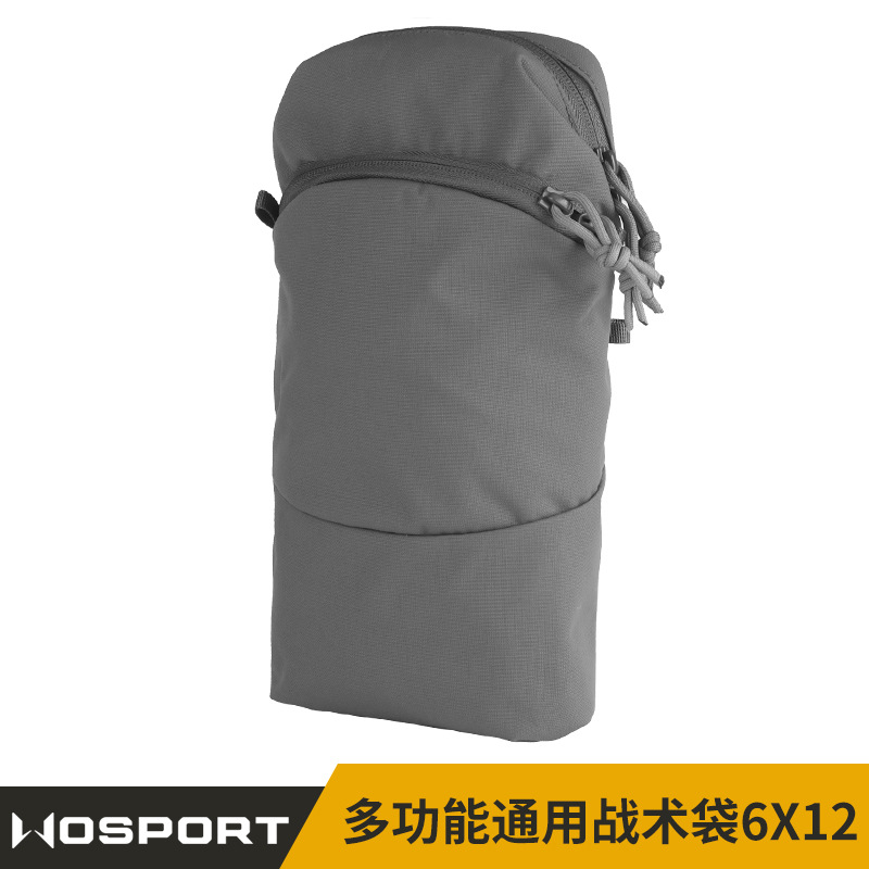 Wosport Multifunctional Universal Tactical Bag 6*12 Tactical Outdoor Combat Equipment Storage Molle Mounting