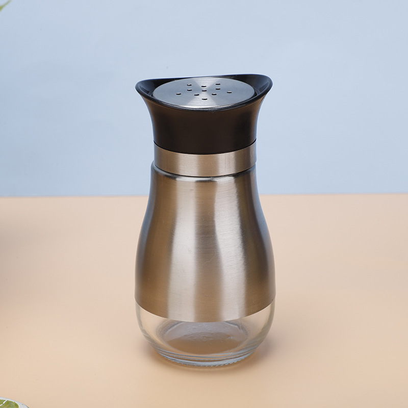 Suministro directo de fábrica botella de condimento vidrio botella de pimienta condimento tarro hogar barbacoa botella de cocina sellada botella de condimento al por mayor