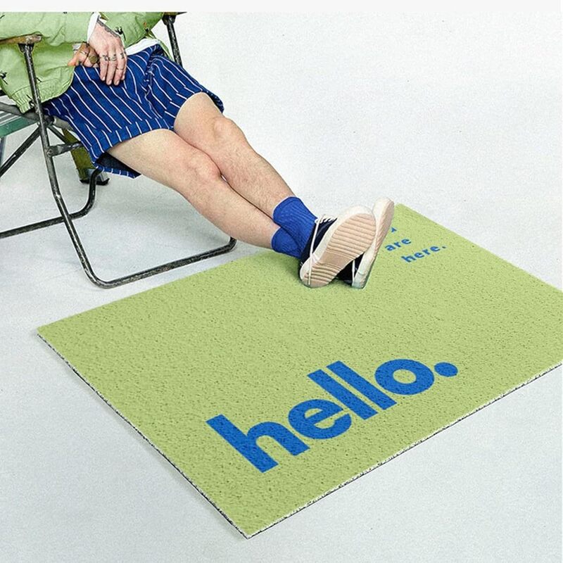 Simple Creative Text Silk Ring Floor Mat Entrance Door Door Mat Bedroom Floor Mat Hair Mat