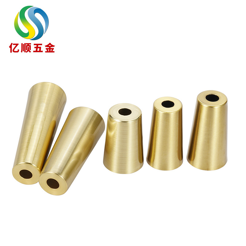 Spot nuevo estilo chino muebles cónicos herrajes para pies de hierro funda para pies de imitación de cobre sofá mesa de madera maciza decoración de patas herrajes para pies