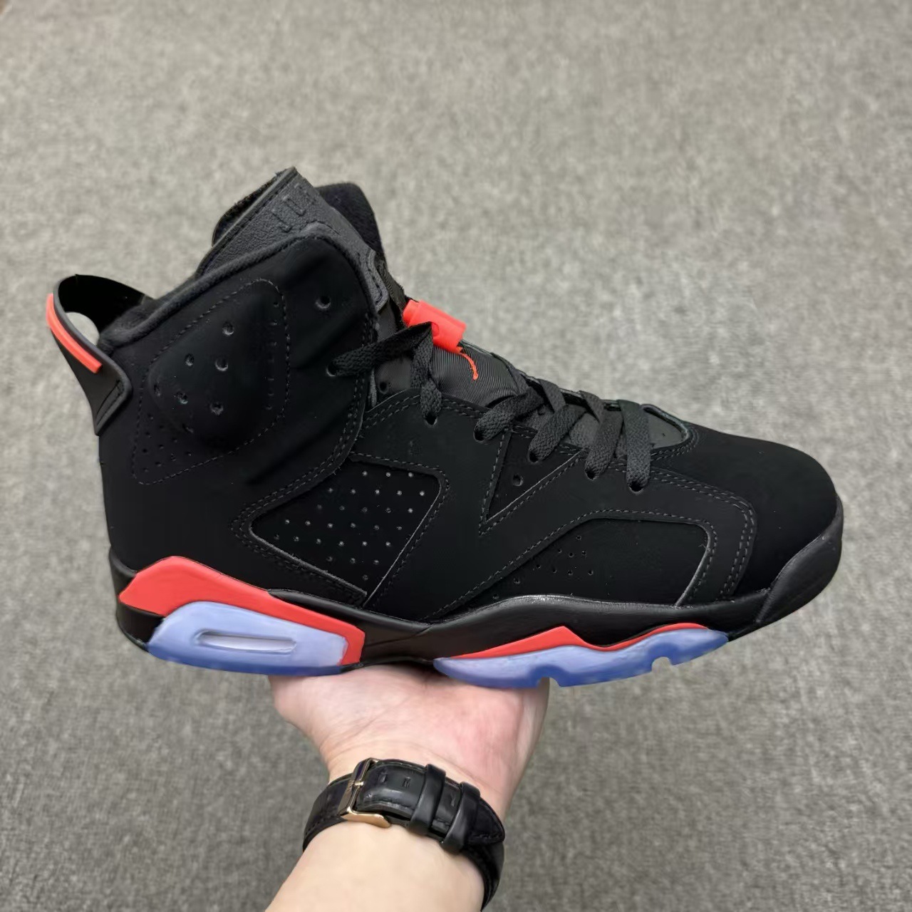 Zapatillas de Baloncesto de Caña Alta con Cámara de Aire AJ6, Cuero y Caucho, Amortiguación, para Deporte