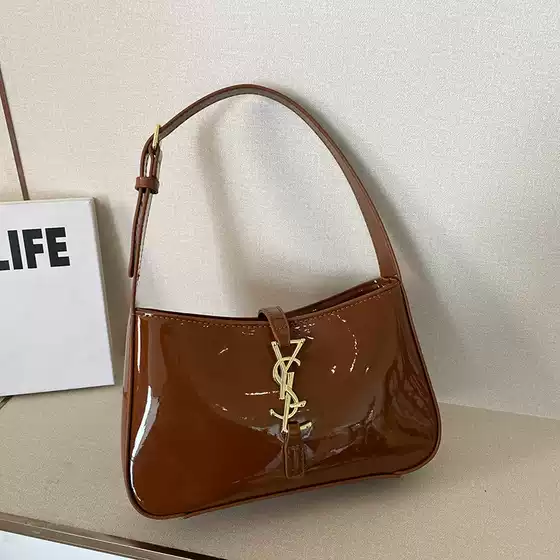 New 2025 Cross-border High-Gloss Underarm Bag, Sleek Textured Crossbody & Shoulder Bag, Stylish Women's Handbag