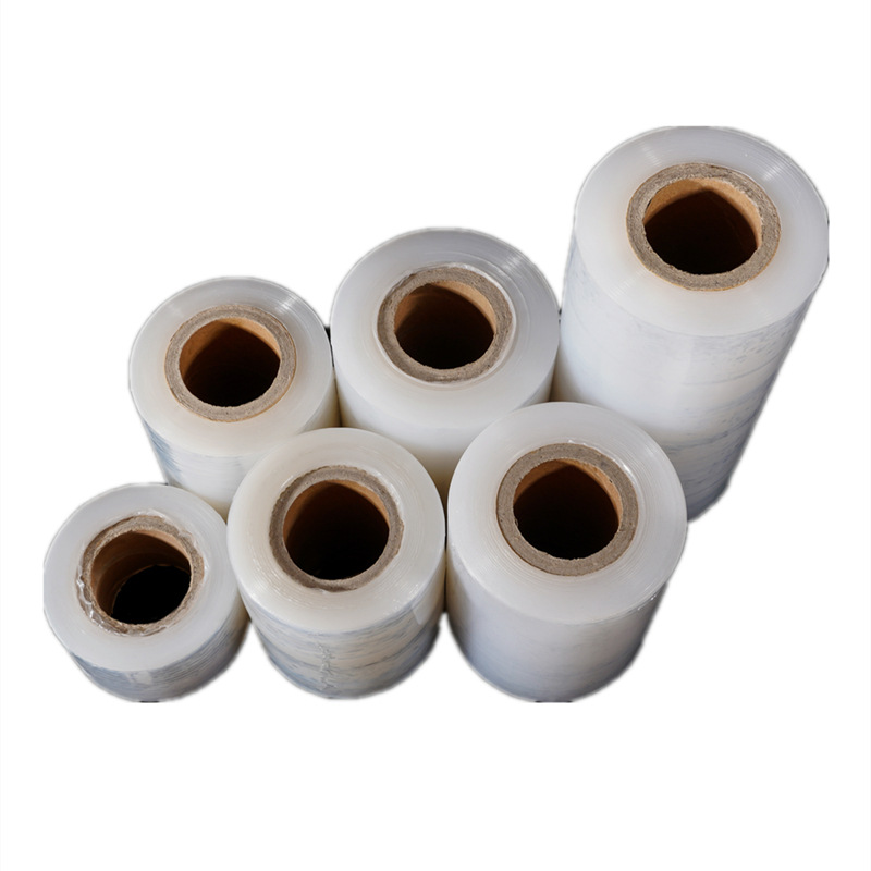 PE que envuelve la película 3,8 agujero interior pequeño rollo recubierto a mano envoltura de plástico industrial 5CM estiramiento película de embalaje fábrica al por mayor