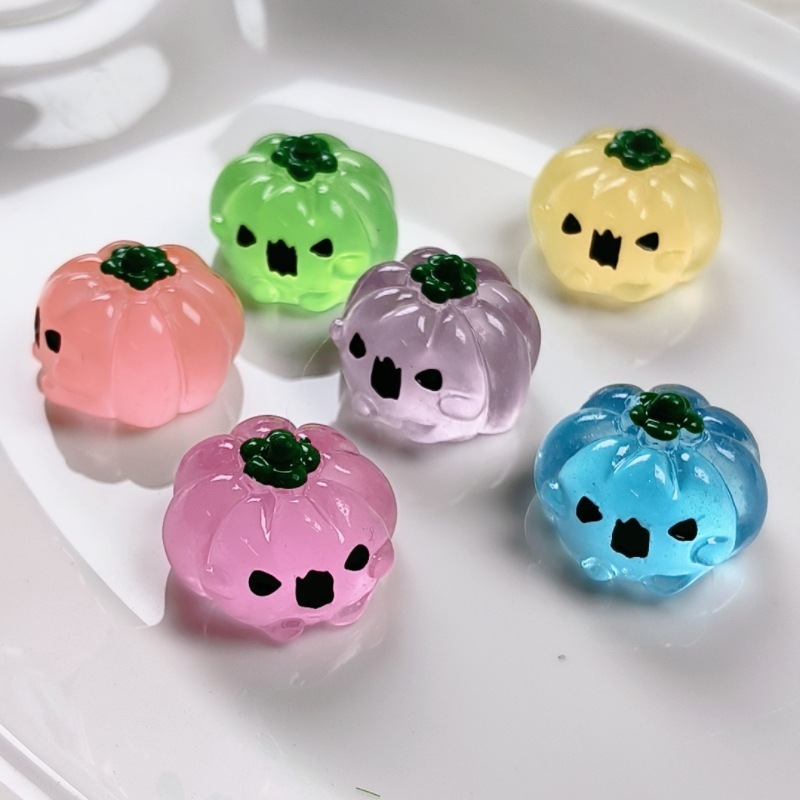 ハロウィン装飾材料悪魔カボチャ樹脂装飾品発光カボチャトウモロコシ DIY ジュエリーアクセサリー|undefined