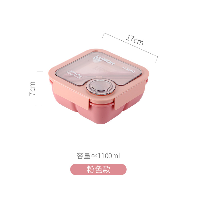 Juego de loncheras portátiles para estudiantes de paja de trigo de estilo japonés