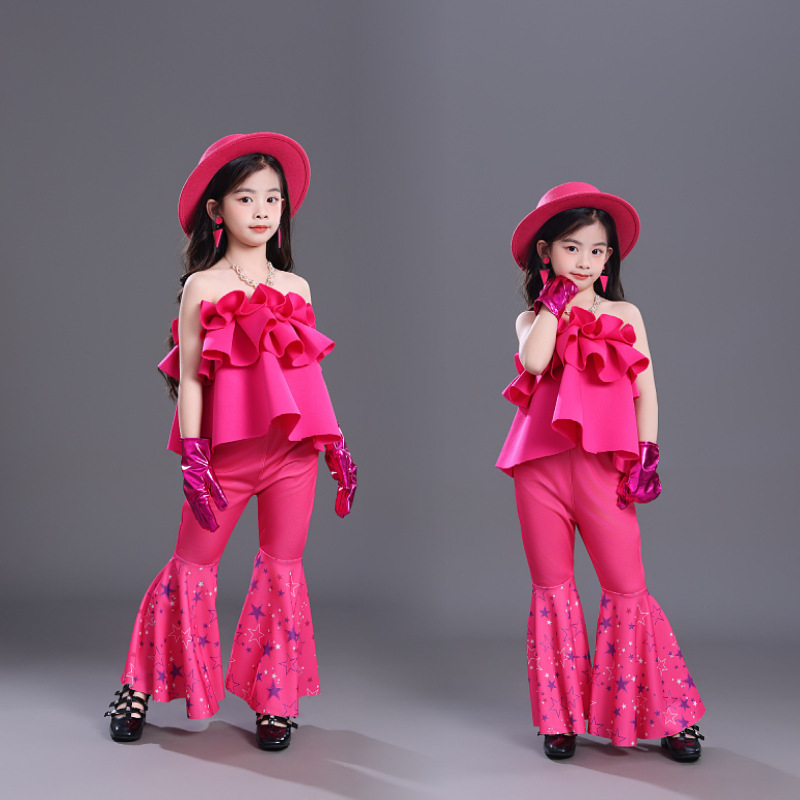Kindergarten Girls Hong Kong Style Performance Costume Children's Jazz Dance Big Player Retro Studio 8090 s Candy Suit