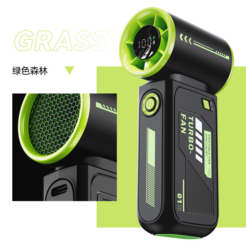 Explosión transfronteriza X688 mini ventilador de mano de alta velocidad USB de larga duración turbina violenta pequeño ventilador portátil al aire libre