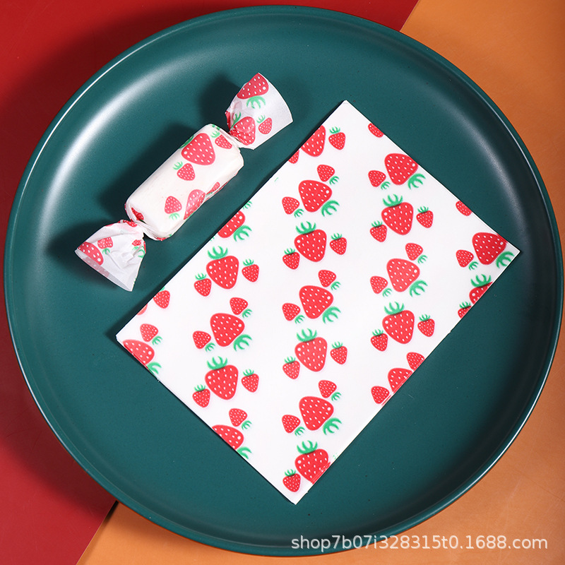 Papel de embalaje de papel de turrón embalaje de papel de caramelo embalaje de papel de turrón papel de caramelo de arroz glutinoso 100 piezas