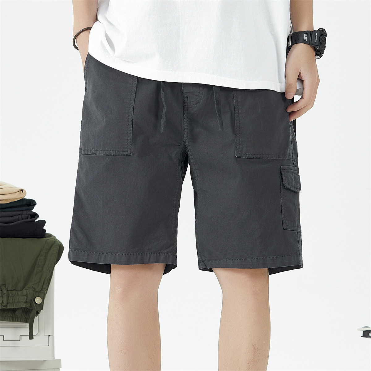 夏季工装短裤男士潮流大裤衩子运动篮球休闲五分裤宽松潮牌裤子男