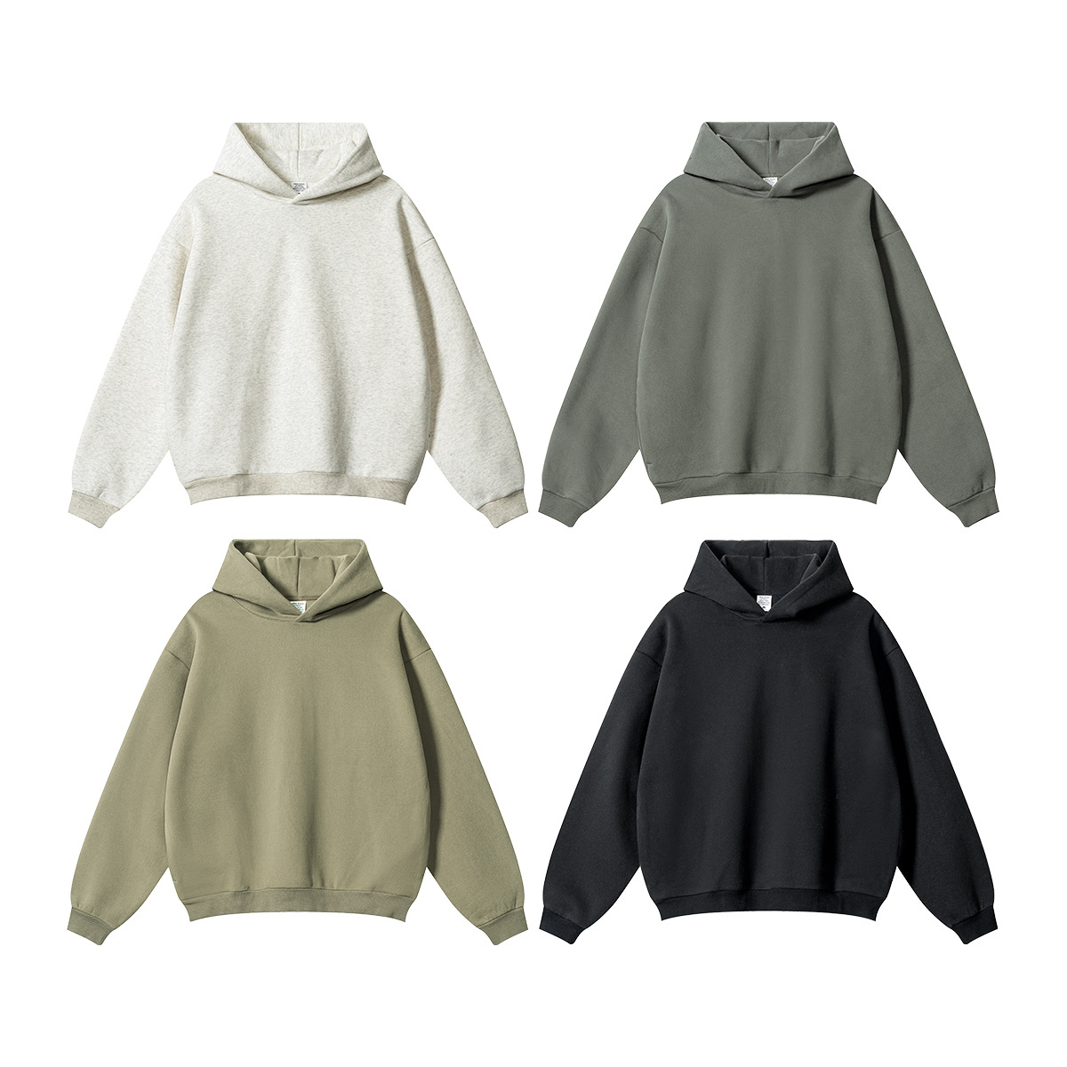 Herren Hoodie Mit Fleece Futter Lässiger Strick Kapuzenpullover_voghion.com