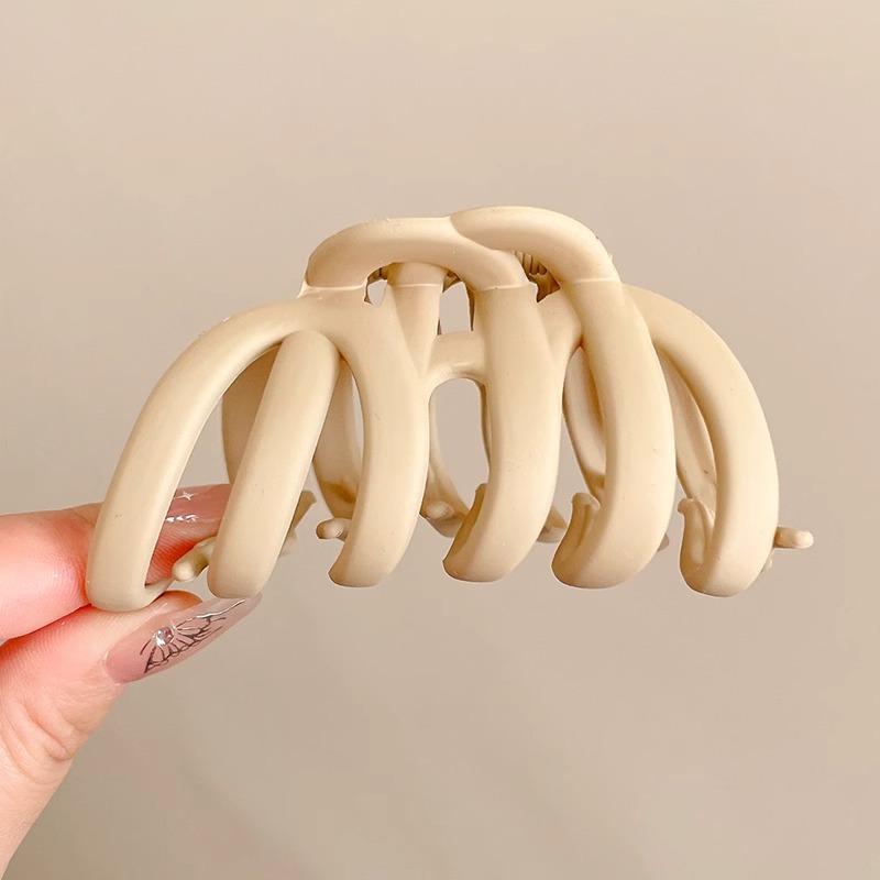 Extra-grande 15cm cabello más tiburón clip temperamento esmerilado agarrar clip de cabello de cabeza detrás de la tarjeta de cabello de cabello