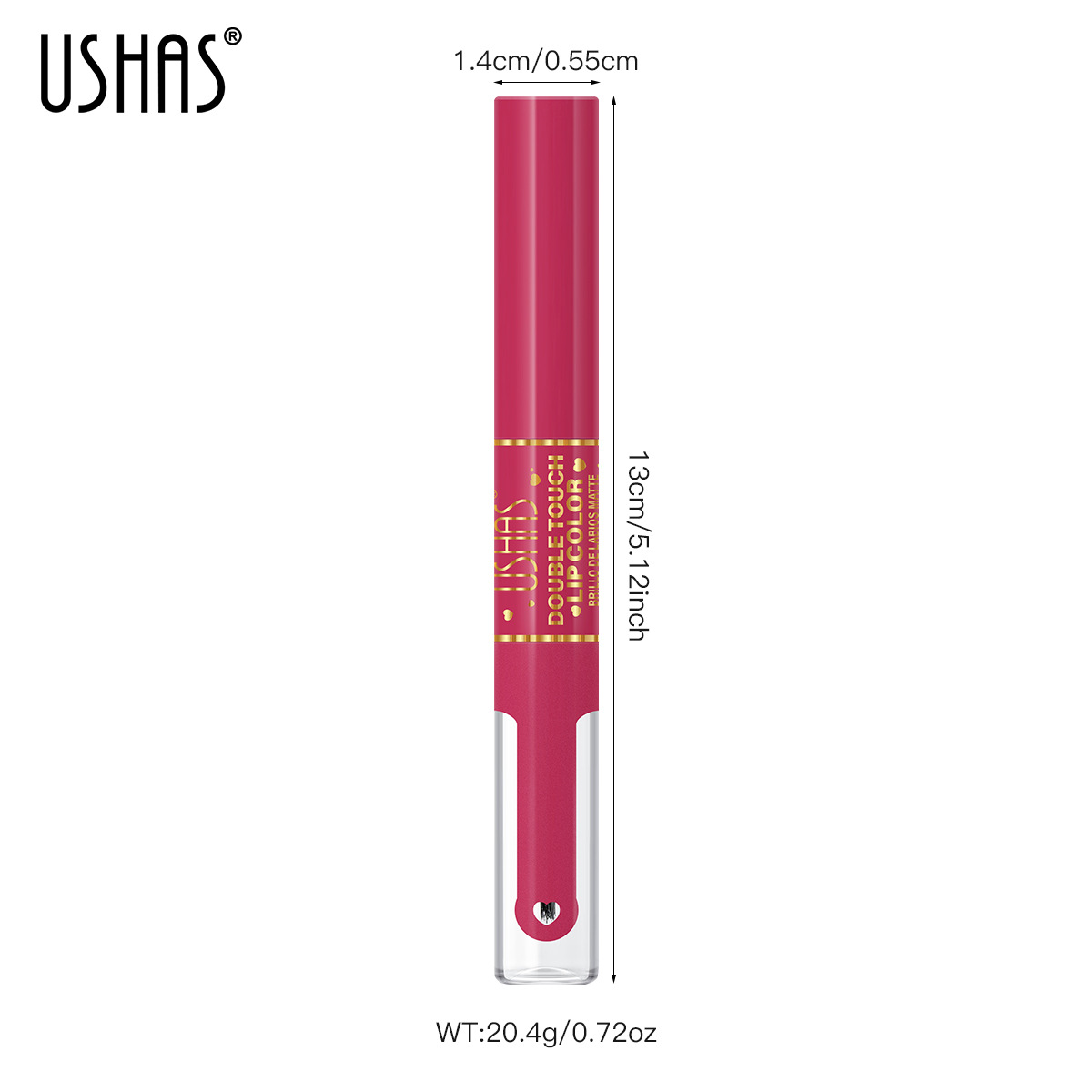 El brillo de labios transfronterizo explosivo de USHAS Amazon no se desvanece, no se mancha, no se pega, esmalte de labios mate, lápiz labial de barro LG2536