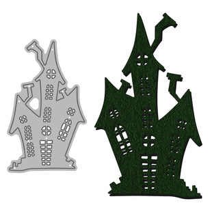Halloween Quirky House Knife Mold Handmade Paper Art Creative Carbon Steel Knife Mold Pendant Handbag Decoration Embossing Knife Mold Wholesale