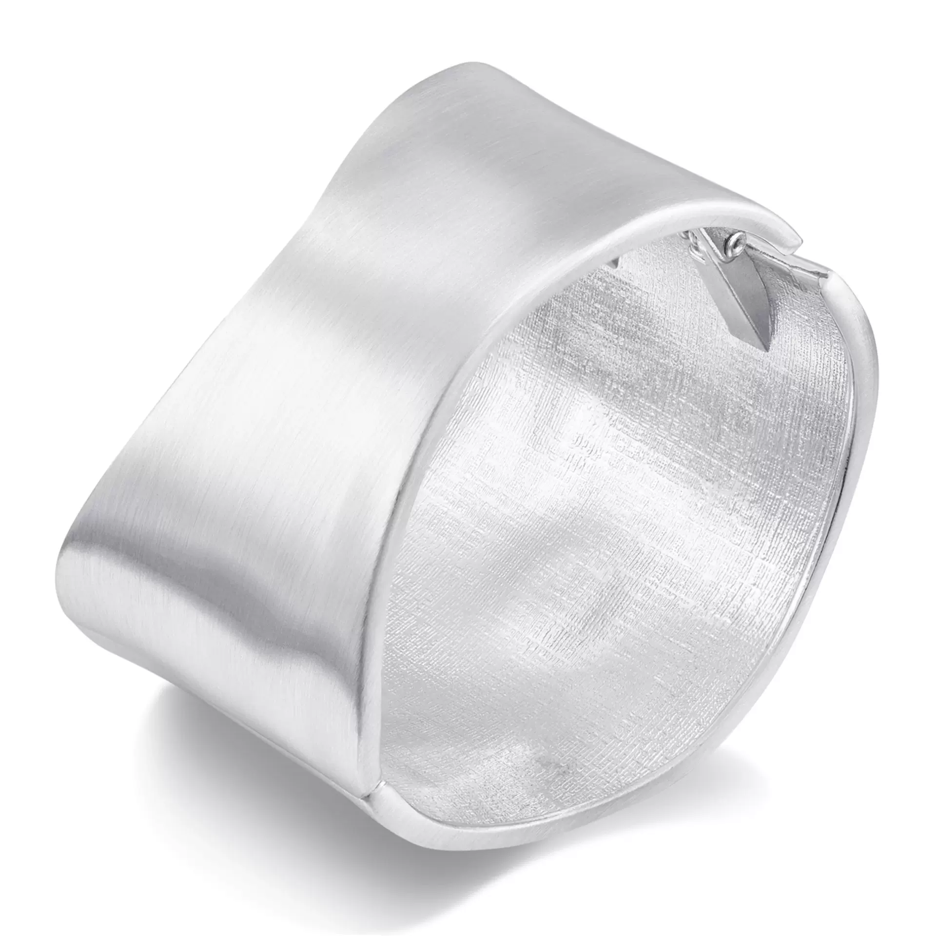 欧美流行复古夸张宽边合金手镯时尚个性手环锤纹拉丝弹簧 扣手镯