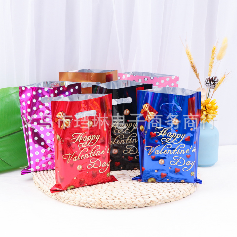 Bolsas de regalo navideñas, diseño manzana, fiestas