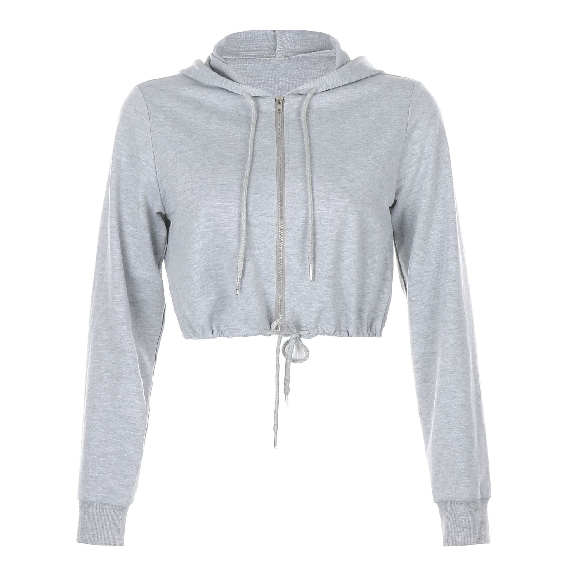 drawstring short zipper long-sleeved hoodie nihaostyles clothing wholesale NSXPF75168