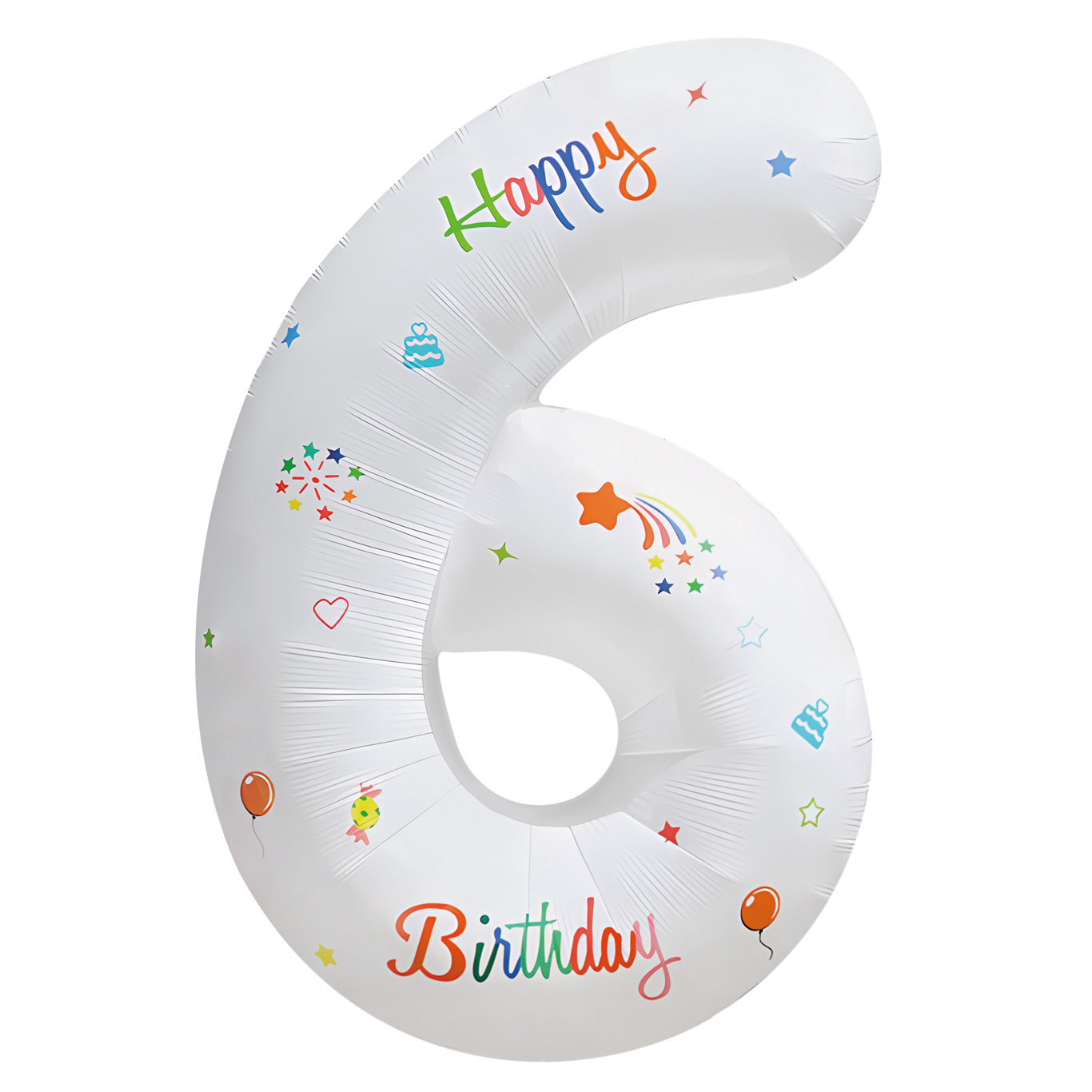 Embalaje de tarjeta de papel independiente digital de cumpleaños impreso en blanco de 32 pulgadas, decoración de fiesta de la versión estadounidense, película de aluminio, decoración de globos de papel de aluminio