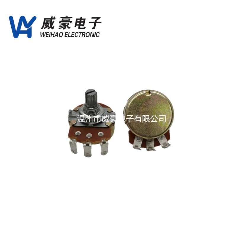 电位器WH0241 单联 旋转电位器 焊线脚圆焊脚长脚 多种阻值